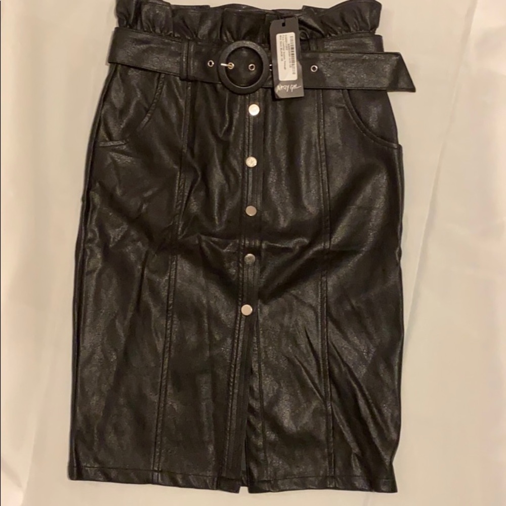Black Leather Skirt